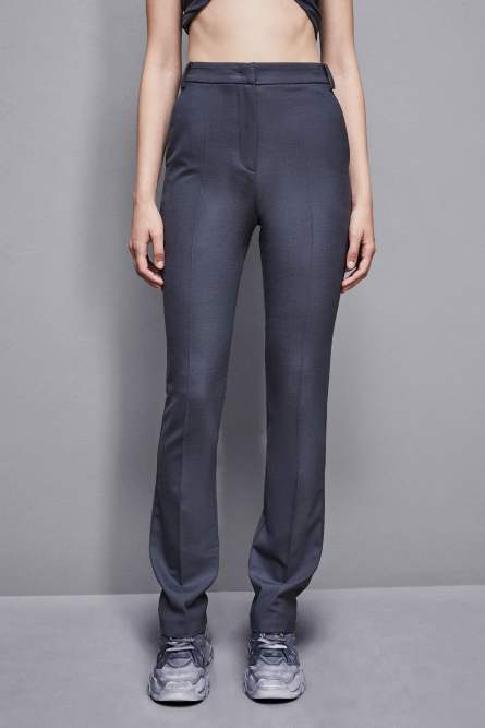 Essential tailored wool pants, Grey, Patrizia Pepe