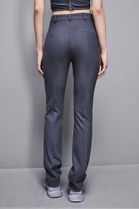 Essential tailored wool pants, Grey, Patrizia Pepe