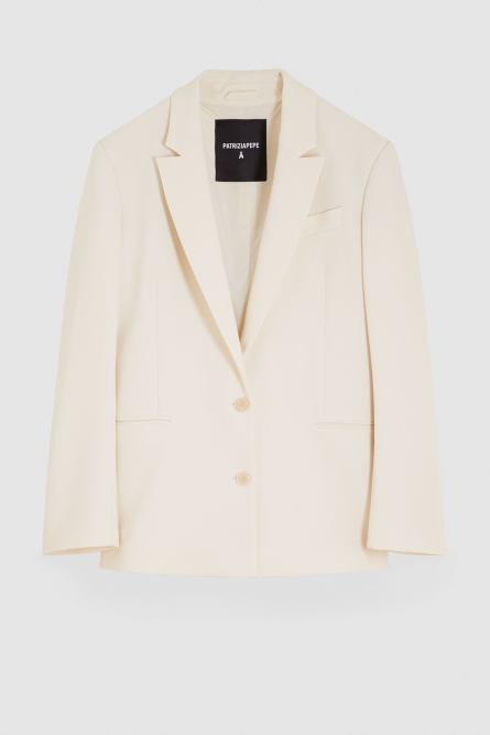 Jacke aus Viskose Essential in Oversize-Passform, Beige, Patrizia Pepe