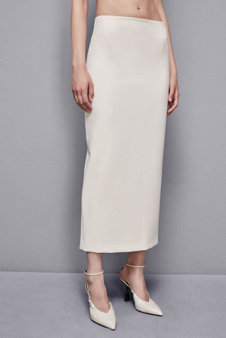 Jupe crayon en sergé, Beige, Patrizia Pepe