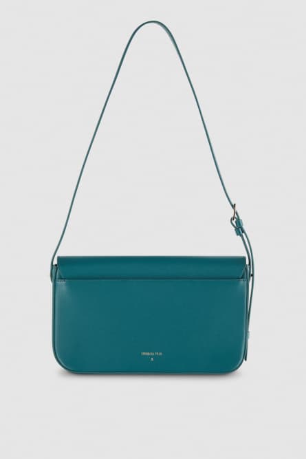 Leather bag with shoulder strap, Blue, Patrizia Pepe