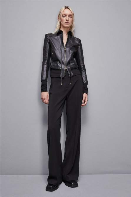 Blouson leather jacket, Black, Patrizia Pepe