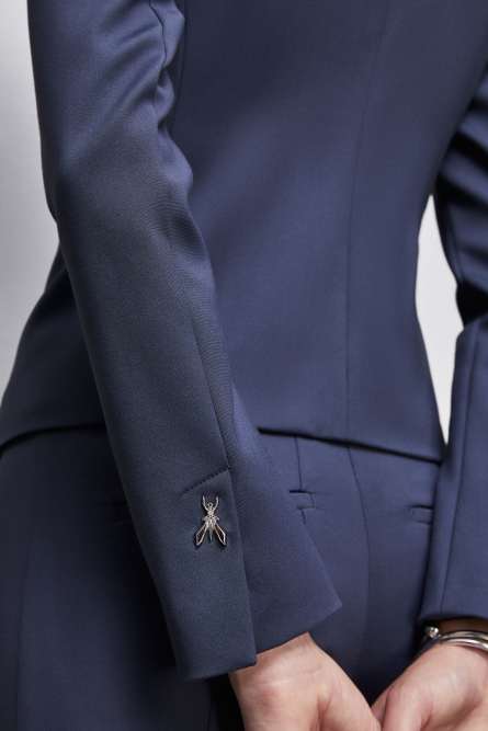 2-button slim jacket, Blue, Patrizia Pepe