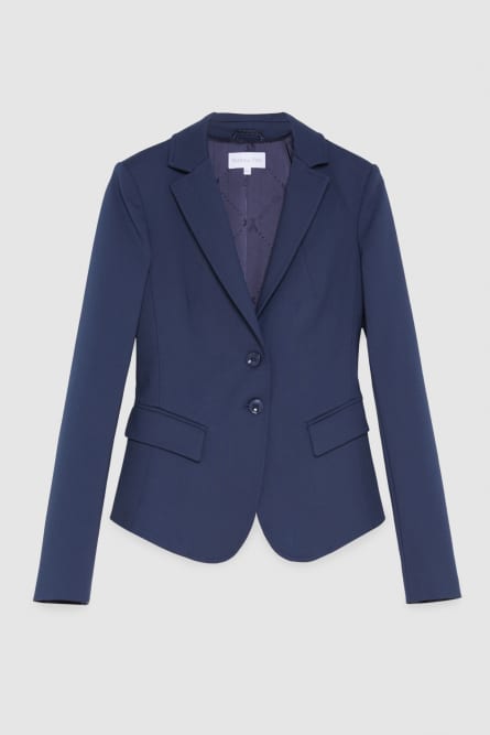 2-button slim jacket, Blue, Patrizia Pepe