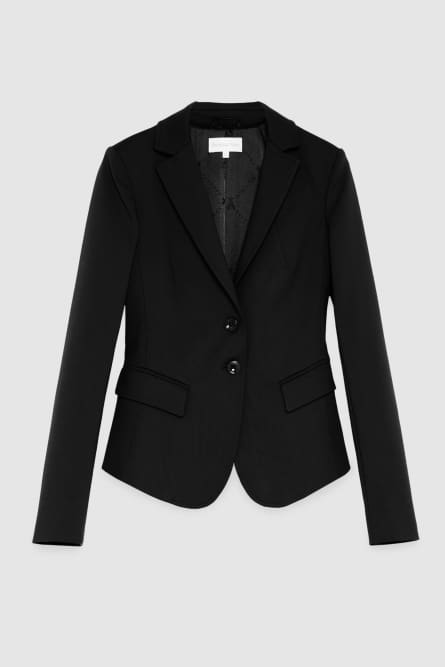 2-button slim jacket, Black, Patrizia Pepe