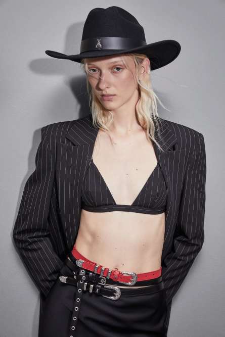Cowboy Hat, Black, Patrizia Pepe