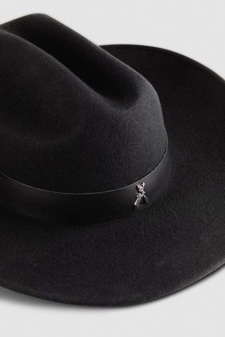 Cowboy Hat, Black, Patrizia Pepe