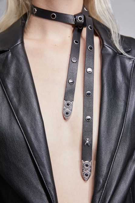 Chocker con mini borchie, Nero, Patrizia Pepe