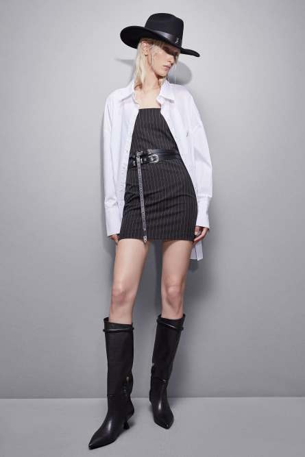 Low-waisted double belt, Black, Patrizia Pepe
