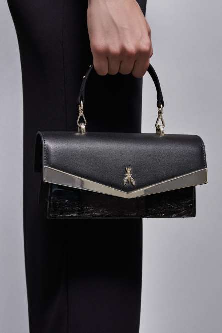 Fly Bamby shoulder bag with chain, Black, Patrizia Pepe