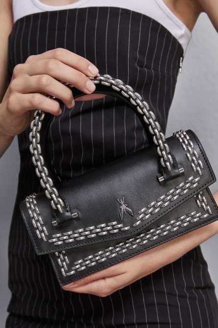 Fly Bamby bag with detachable shoulder strap, Black, Patrizia Pepe