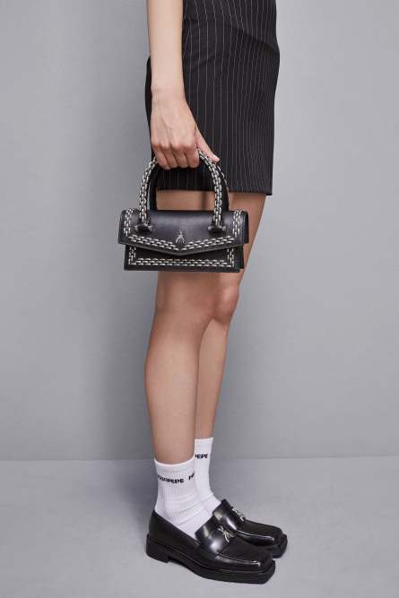 Fly Bamby bag with detachable shoulder strap, Black, Patrizia Pepe