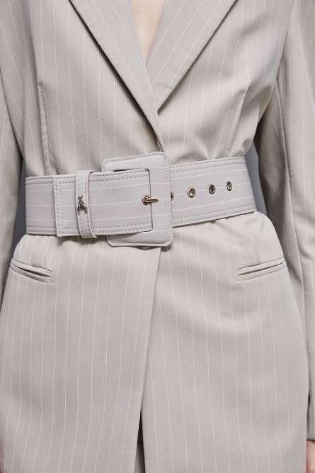 High waist fabric belt, Grey, Patrizia Pepe