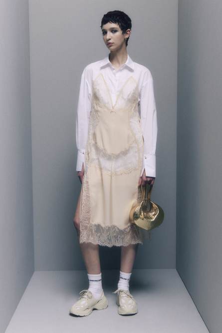 Chemisier en satin de viscose, Beige, Patrizia Pepe