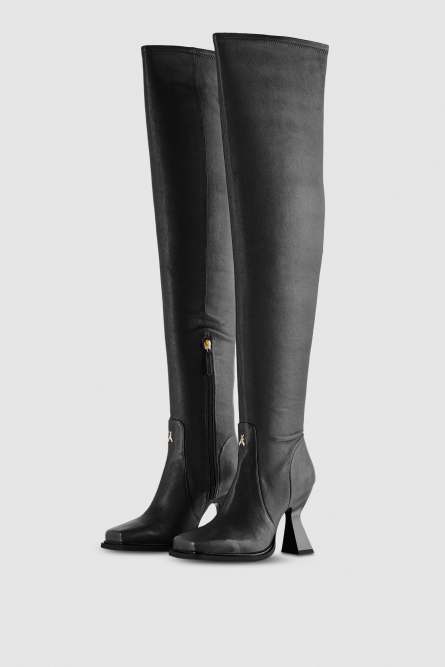 Astral chunky heeled boots, Black, Patrizia Pepe