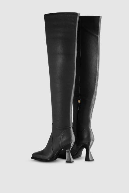 Astral chunky heeled boots, Black, Patrizia Pepe