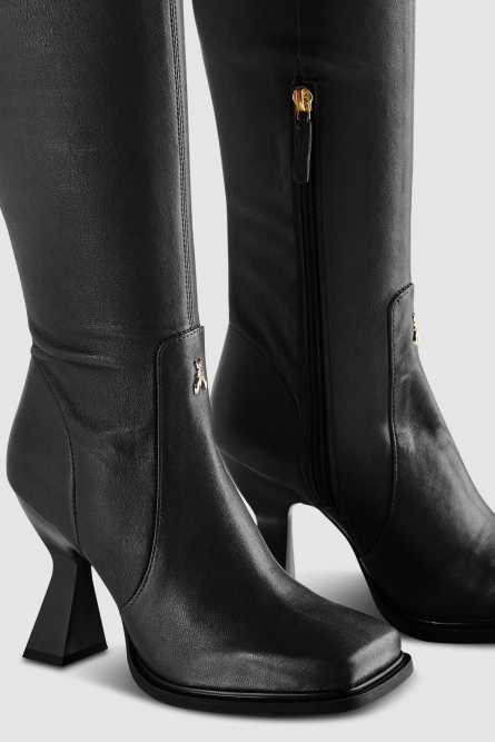 Astral chunky heeled boots, Black, Patrizia Pepe