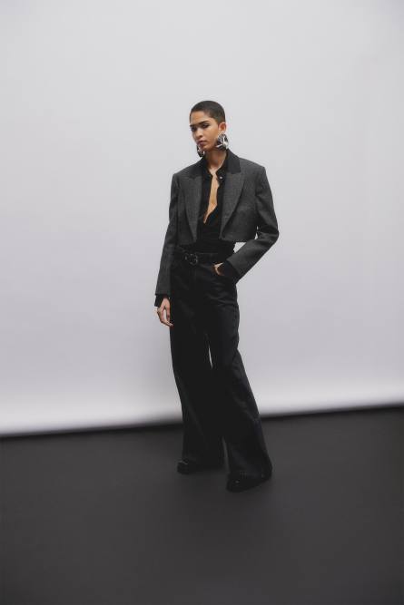 Cropped cloth jacket, Grey, Patrizia Pepe