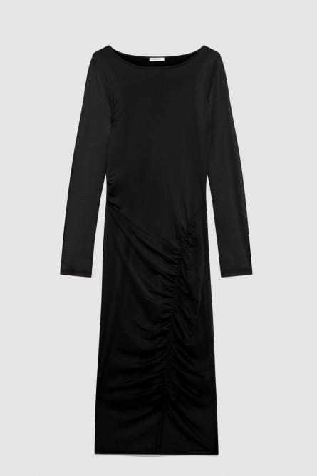 Dress in stretch tulle, Black, Patrizia Pepe