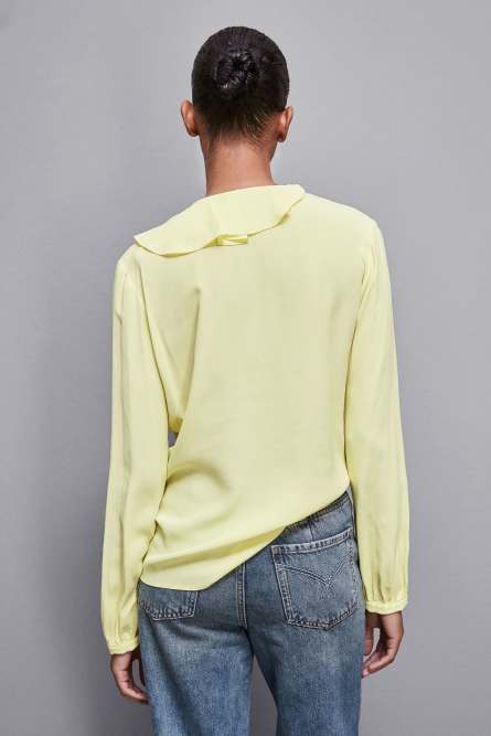 Essential crepe blouse, Yellow, Patrizia Pepe