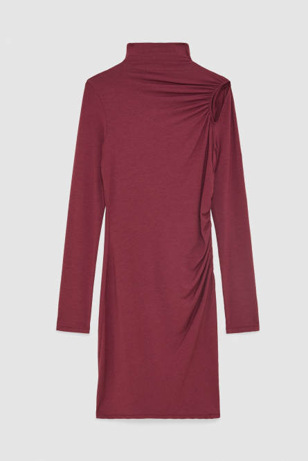 Jersey turtleneck mini dress, Red, Patrizia Pepe