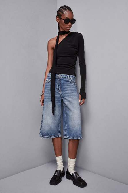 Bermuda Jorts, Blue, Patrizia Pepe