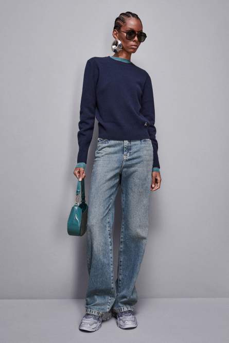 Cashmere Jumper, Blue, Patrizia Pepe