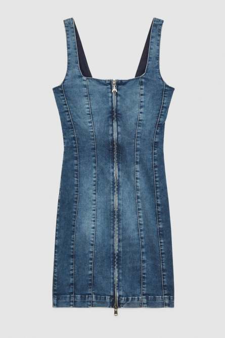 Ärmelloses Denim-Minikleid, Hellblau, Patrizia Pepe
