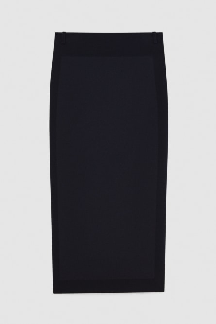 Falda midi elástica, Azul
