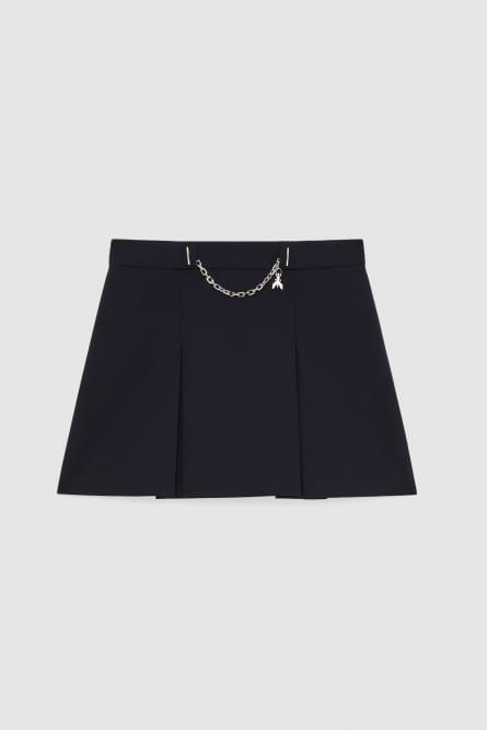 Pleated miniskirt, Blue, Patrizia Pepe