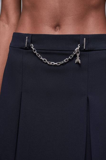 Pleated miniskirt, Blue, Patrizia Pepe