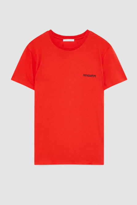 T-shirt with logo, Red, Patrizia Pepe