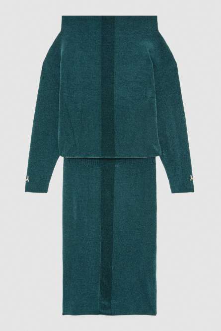 Long-sleeved chenille dress, Blue, Patrizia Pepe