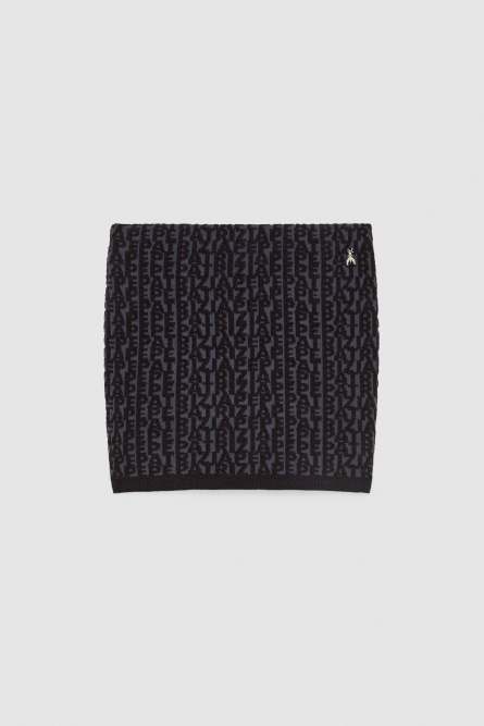 Polyester mini skirt, Blue, Grey, Patrizia Pepe