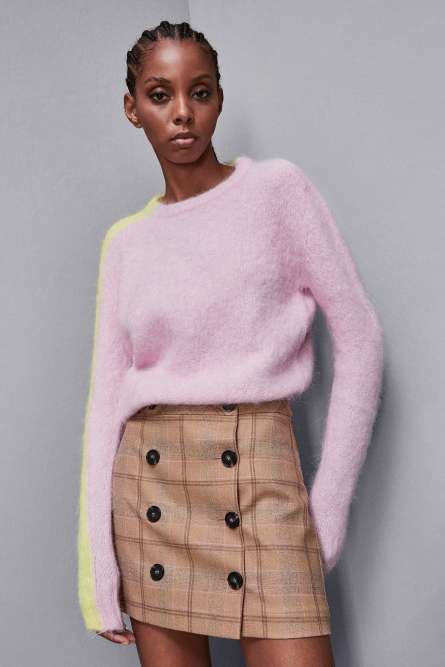 Canvas mini wrap skirt, Brown, Patrizia Pepe