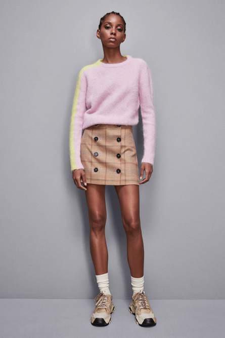 Canvas mini wrap skirt | Brown | Patrizia Pepe