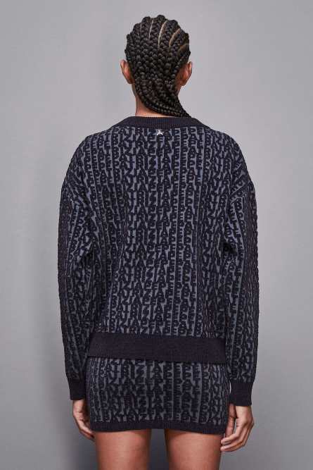 Soft polyester sweater, Blue, Grey, Patrizia Pepe