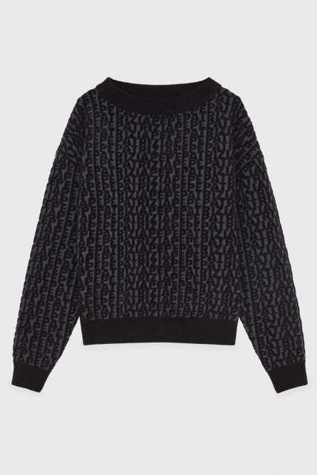 Soft polyester sweater, Blue, Grey, Patrizia Pepe