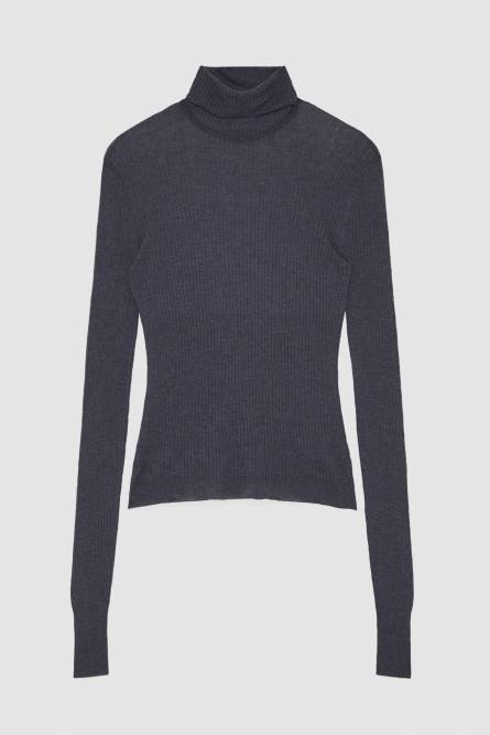 Essential slim fit wool sweater, Grey, Patrizia Pepe