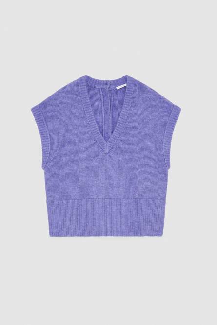 Sleeveless over shirt, Blue, Patrizia Pepe
