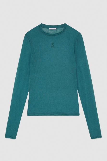Crew-neck jersey sweater, Blue, Patrizia Pepe