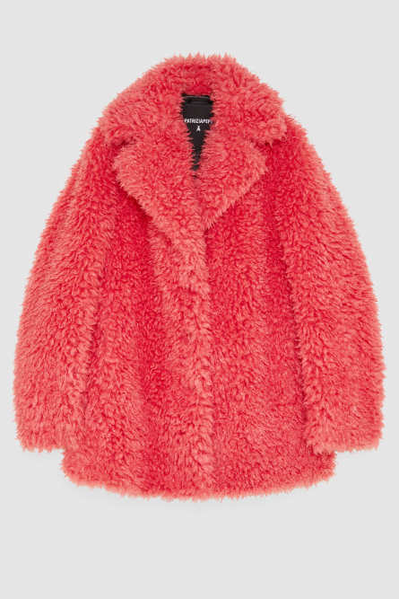 Oversize fluffy coat, Pink, Patrizia Pepe