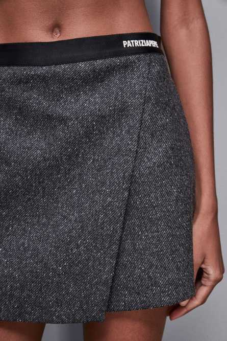 Mini cloth shorts, Grey, Patrizia Pepe