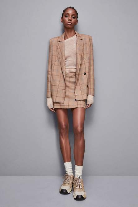 Checked blazer, Brown, Patrizia Pepe