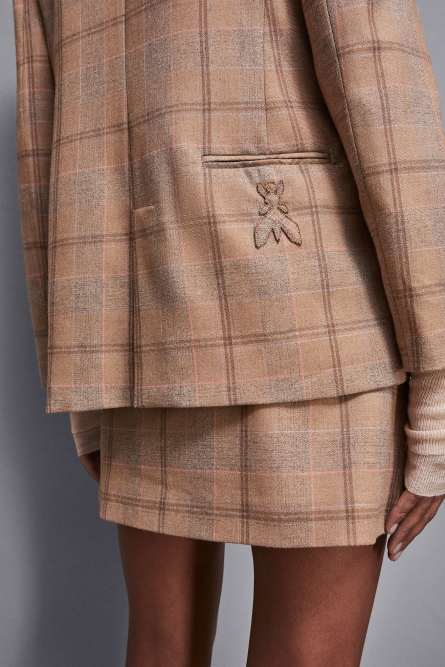 Checked blazer, Brown, Patrizia Pepe