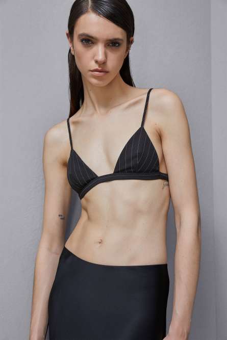 Flannel bra, Black, Patrizia Pepe
