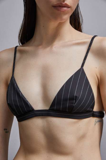 Flannel bra, Black, Patrizia Pepe