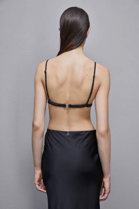 Flannel bra, Black, Patrizia Pepe