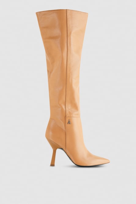 Astral heeled nappa leather boots, Brown, Patrizia Pepe