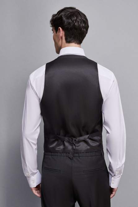 ASYMMETRICAL VEST WITH SHIRT ブラック